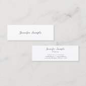 手書モダンきエレガントプロフェッショナルテンプレート スキニー名刺 (正面/裏面)