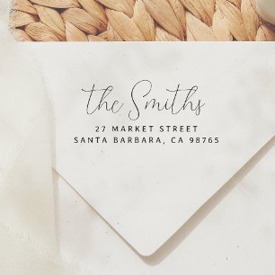 手書モダンきエレガント差出人住所 ラバースタンプ