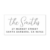 手書モダンきエレガント差出人住所 ラバースタンプ (インプリント)