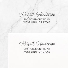 手書モダンきエレガント10a |差出人住所 セルフインキングスタンプ