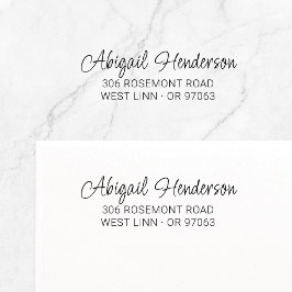 手書モダンきエレガント10a |差出人住所 セルフインキングスタンプ