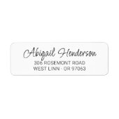 手書モダンきエレガント10a |差出人住所 ラベル (正面)