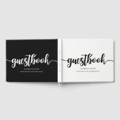 手書モダンきスクリプ結婚トのゲストブック ゲストブック (全面)