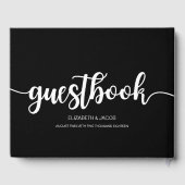 手書モダンきスクリプ結婚トのゲストブック ゲストブック (裏面)