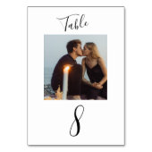 手書モダンきスクリプ結婚トの写真 テーブルナンバー (正面)