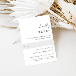 手書モダンきスクリプ結婚トの食事の選択 出欠カード