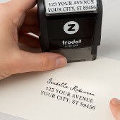 手書モダンきスタイリッシュ差出人住所 セルフインキングスタンプ