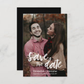 手書モダンきスタイリッシュ日付の保存結婚方法 (正面/裏面)