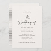 手書モダンきタイポグラフィ結婚式招待状 セーブザデート (正面/裏面)