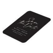 手書モダンきタイポグラフィ結婚発表 マグネット (左側)