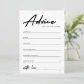 手書モダンきブライダルシャワー アドバイスカード (スタンド正面)