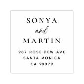 手書モダンきミニマルカップル名アドレス セルフインキングスタンプ (デザイン)