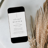 手書モダンきミニマルスクリプトのリハーサル夕食会 招待状