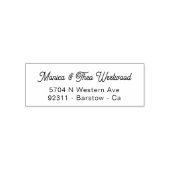 手書モダンきレトロネーム&アドレ結婚ス セルフインキングスタンプ (デザイン)