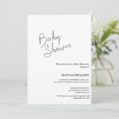 手書モダンき書道の赤ちゃんシャワー 招待状 (スタンド正面)