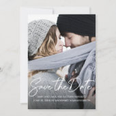 手書モダンき白書写真 セーブザデート (正面)