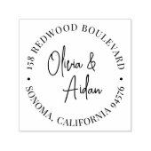 手書モダンき結婚差出人住所 セルフインキングスタンプ (デザイン)