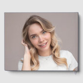 手書モダンき脚本ネイビー写真卒業 ゲストブック (裏面)