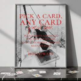 手書モダンき遊のカードゲストブックサイン ポスター