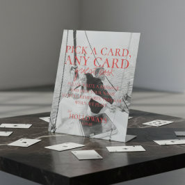 手書モダンき遊のカードゲストブックサイン 台座サイン