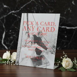 手書モダンき遊のカードゲストブックサイン 台座サイン