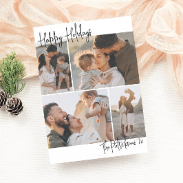 手書モダンき4数々の – 写真クリスマスホリデー シーズンカード