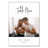 手書モダンき+クラシックセリフ写真 テーブルナンバー (正面)