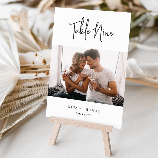 手書モダンき+クラシックセリフ写真 テーブルナンバー