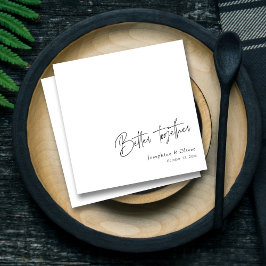 手書モダンき:一緒に結婚の装飾 スタンダードカクテルナプキン