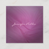 手書モダンエレガントき名パープルテンプレート スクエア名刺 (正面)