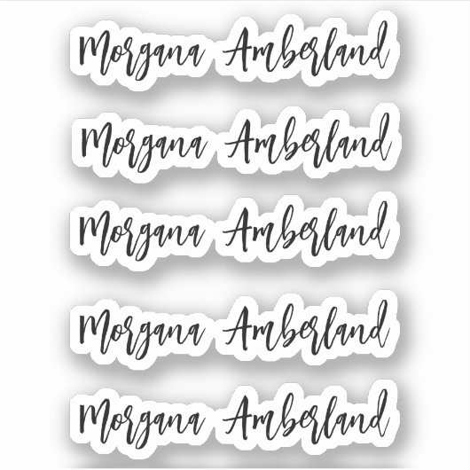 手書モダン名 シール (正面)