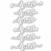 手書ユニークきの書道名スクリプトモダン シール (正面)