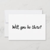 手書ユニーク結婚モダン枠 出欠カード (裏面)