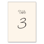 手書予測できなき結婚の テーブルナンバー (正面)