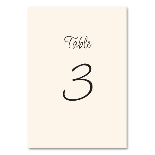 手書予測できなき結婚の テーブルナンバー (正面)