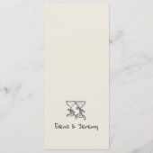 手書予測できなスケッチ結婚メニュー メニュー (裏面)