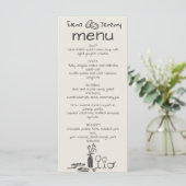 手書予測できなスケッチ結婚メニュー メニュー (スタンド正面)