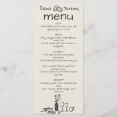 手書予測できなスケッチ結婚メニュー メニュー (正面)