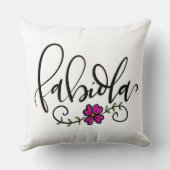 手書付きファビオラ クッション (裏面)