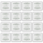 手書名緑植物学手作り シール (正面)