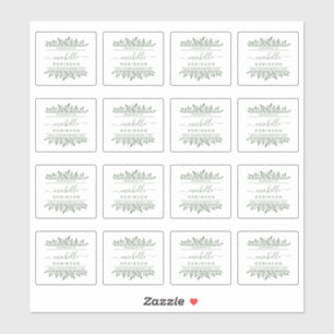 手書名緑植物学手作り シール