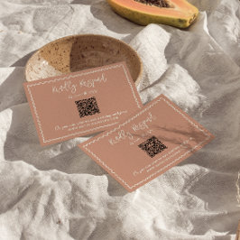 手書図解入りの、写真付きのき描QRコード結婚の 出欠カード