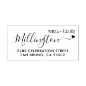 手書家の名結婚前差出人住所 ラバースタンプ (インプリント)