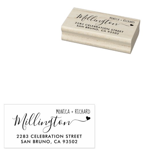 手書家の名結婚前差出人住所 ラバースタンプ (押印)