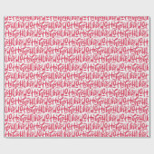 手書式クリスマスサンタホホホホホ ラッピングペーパー (フラット)