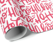 手書式クリスマスサンタホホホホホ ラッピングペーパー (ロールコーナー)