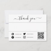 手書感謝していのソーシャルQRコード挿入カード サンキューカード (正面)