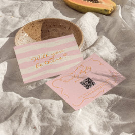 手書指QRコードカラフル結婚s 出欠カード