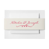 手書描お洒落おもしろい結婚の 招待状ベリーバンド (正面例)