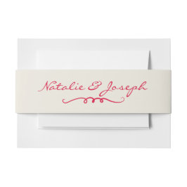 手書描お洒落おもしろい結婚の 招待状ベリーバンド